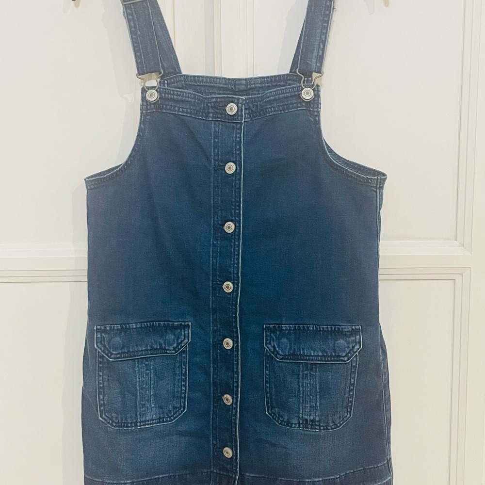 American Eagle Jumper Denim Dress Overall Size S - Picture 2 of 5